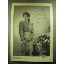 1945 Burlington Mills Fashion Ad - Lined with Bur-Mil Rayon Faille Crepe