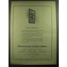 1947 Title Guarantee and Trust Company Ad - Trust business
