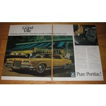 1971 Pontiac Grand Ville Car Ad - If anybody could introduce a true luxury car