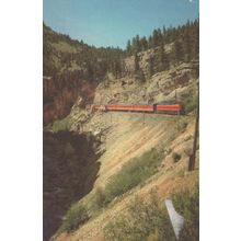 Olympian Hiawatha Milwaukee Road Train at Montana Canyon USA Postcard
