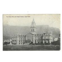 The Town Hall And King's Statue, Cape Town, South Africa, Postcard.