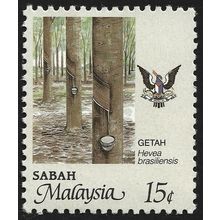 MALAYSIA SABAH 15c Rubber Agro def MNH @H227