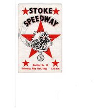 Stoke v Poole 1952 speedway programme