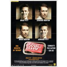 Fight Club (1999)_5 Movie Film Poster Canvas iconic design