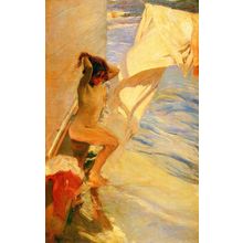Sorolla_Joaquin_Antes_Del_Bano Poster Canvas Movie Film Print A0 A1 A2 A3 A4 A5
