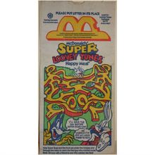 1991 McDonalds Super Looney Tunes Happy Meal Bag