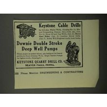 1911 Keystone Cable Drill, Downie Deep Well Pump Ad