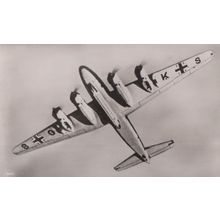Focke Wolf FW 200 German Military WW2 War Plane Plain Back Postcard Old Photo