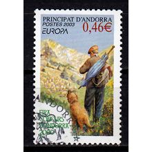Frans Andorra Europa cept 2003 gestempeld