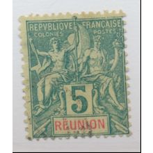 Reunion Stamp Scott #37, Used
