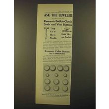 1911 Krementz Bodkin-Clutch Studs and Vest Buttons Ad