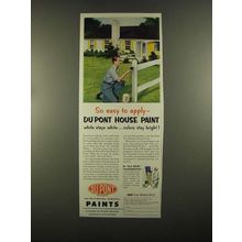 1955 Du Pont House Paint Ad - So Easy to Apply