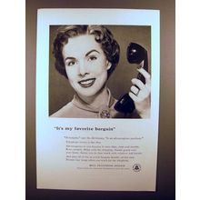 1955 Bell Telephone Ad - It's My Favorite Bargain!