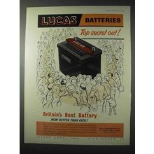 1958 Lucas S7 Battery Ad - Top Secret Out