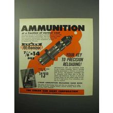 1958 Lyman All-American Dies Ad - Ammunition