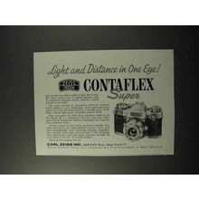 1960 Zeiss Contaflex Super Camera Ad - Light Distance