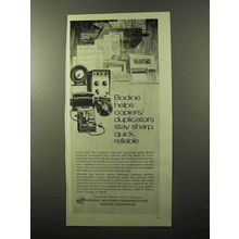 1970 Bodine fhp drives and controls Ad - Helps Copiers
