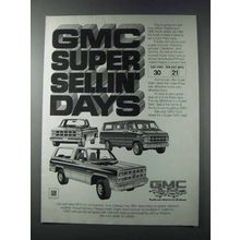 1981 GMC Pickups, Jimmy and Vans Ad - Sellin' Days
