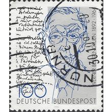GERMANY, Werner Bergengruen, 1892-1964, blue 1992, 100pf, #3