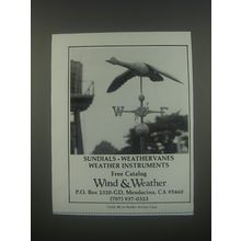 1991 Wind & Weather Ad - Sundials Weathervanes Weather Instruments