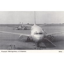 Viscount Montgomery of Alamein Boeing 737 Plane Postcard