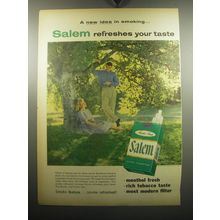 1957 Salem Cigarettes Ad - A new idea in smoking! Salem refreshes your taste