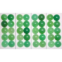 53423 - 10 Mixed Green 12 mm Round Cut Cabochon Australian Chrysoprase for Sale