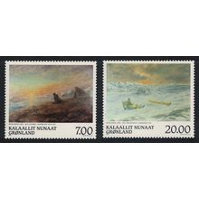 Greenland Paintings by Peter Rosing 2v 1999 MNH SG#353-354