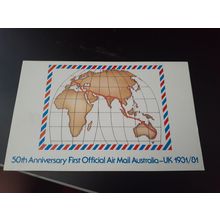 australia stamp presentation pack 1981 1st official air mail anniversary