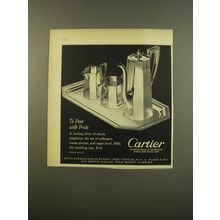 1961 Cartier Coffee Set Advertisement - To Pour With Pride
