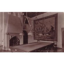 Billiard Room Arundel Castle Sussex Old Real Photo Postcard