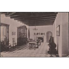The Hall, Late Cecil Rhodes House, Cape Town, 1906 - Tuck's Silverette Postcard