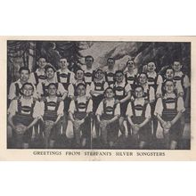 Steffani & his Silver Songsters Ronnie Ronalde Whistler Antique Postcard