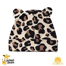 The Laughing Giraffe Baby Ears Beanie Hat[ 0-6M Tan Leopard ]