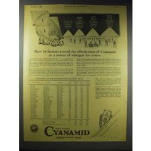 1928 Aero Brand Cyanamid Ad - 34 Farmers
