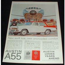 1959 Austin A55 Cambridge Mk II Car Ad, Swift Line!!