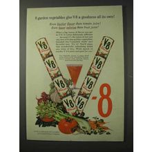 1958 V-8 Juice Ad - 8 Garden Vegetables Goodness