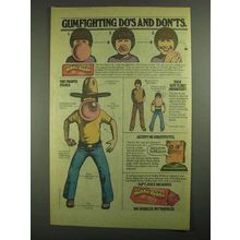 1979 Hubba Bubba Gum Ad - Gumfighting Do's Don'ts