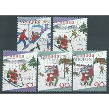 CAN 1996 (SET) 'CHRISTMAS+ BKLT VARIETIES' (5v) ' FINE USED (EBID49-054)