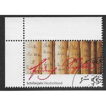 GER 2005 55c 'FRIEDRICH SCHILLER '(CORNER MARGIN) FINE USED (EBID57-070b)