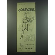 1949 Jaeger Underwear Ad - Jaeger underwear for men