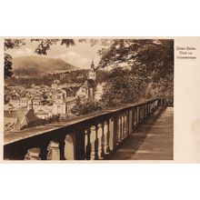 Baden Baden Blick von der Schlossterrasse German Postcard