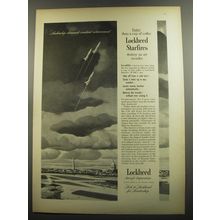 1952 Lockheed Starfire F-94C Jet Ad - Leadership demands constant achievement