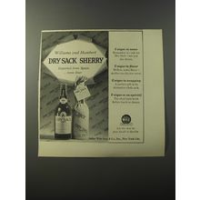 1953 Dry Sack Sherry Ad - Williams and Humbert Dry Sack Sherry