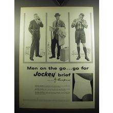 1957 Jockey Briefs Advertisement - Men on the go.. go for Jockey brief