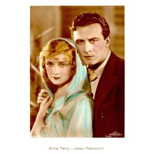 Alice Terry Jwan Petrovich Hand Coloured Tinted Real Photo Postcard