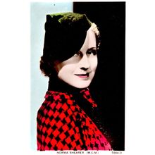 Norma Shearer Hand Coloured Sepia Old Real Photo Postcard
