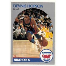 1990-91 Hoops Dennis Hopson basketball card #199 - Nets