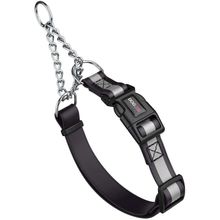 Reflective Dog Pet Martingale Collar with QR Buckle 1" W 14-20" L Black