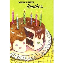 Make A Wish Brother - Birthday Greeting Card - 1366B